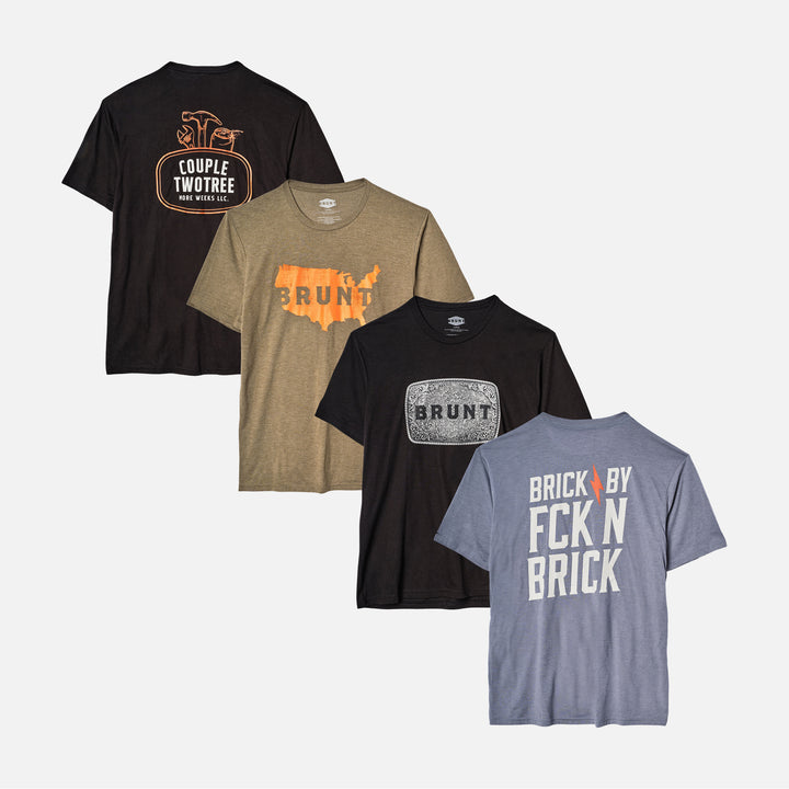 View 1 four of the BRUNT high quality t-shirt with graphic on back * 0 # NEW