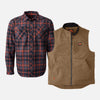 The Clark Heavyweight Flannel Shirt & D'Angelo Utility Vest Pack