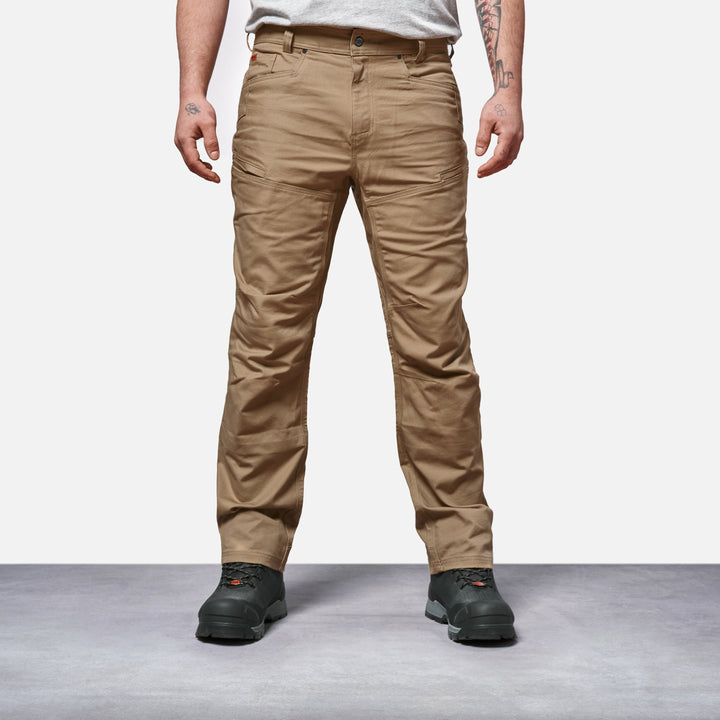 View 1 front of BRUNT water resistant double-knee torra hd work pant in tan * 0