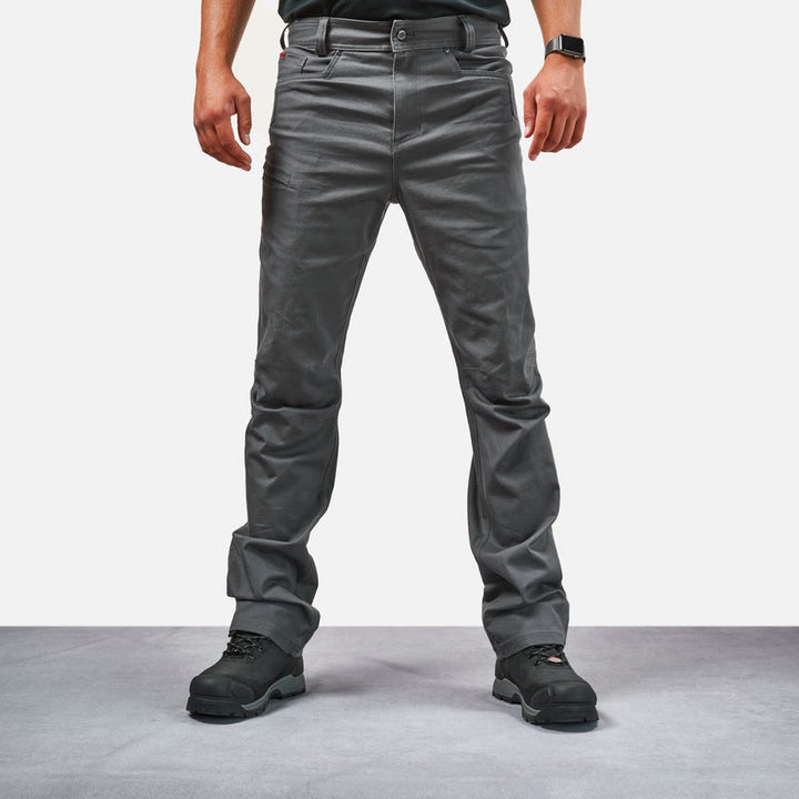 View 1 front of BRUNT water resistant lined torra work pant in charcoal * 0