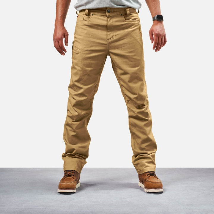 View 1 front of BRUNT water resistant lined torra work pant in tan * 0