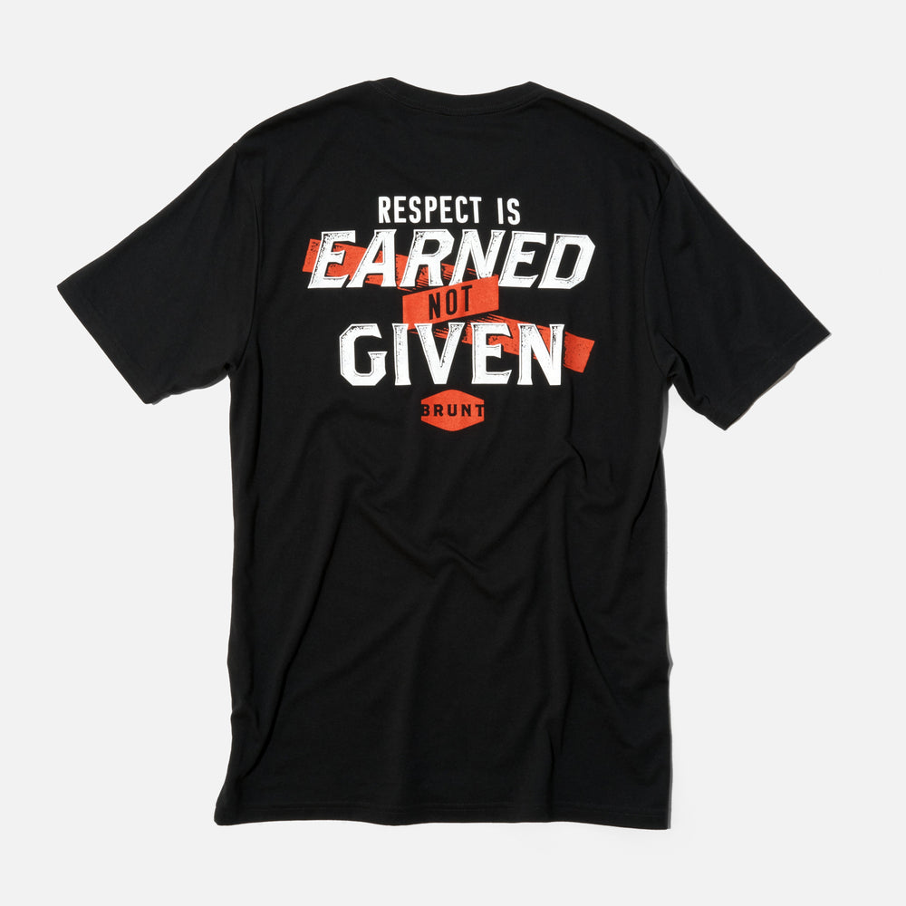 BRUNT High Quality Work Shirt in Black with Respect Graphic on Back