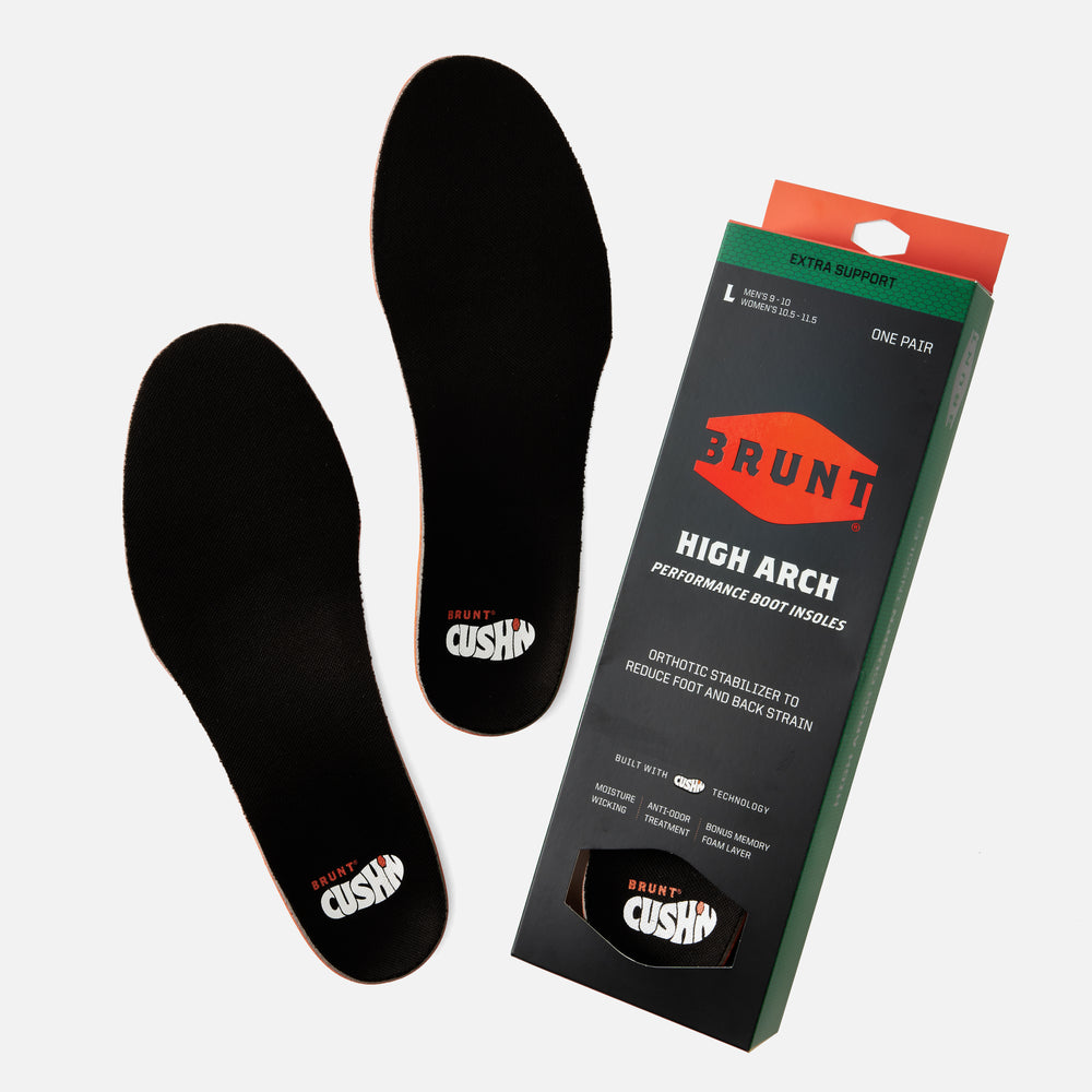 View 1 BRUNT high arch performance work boot insole with insole package