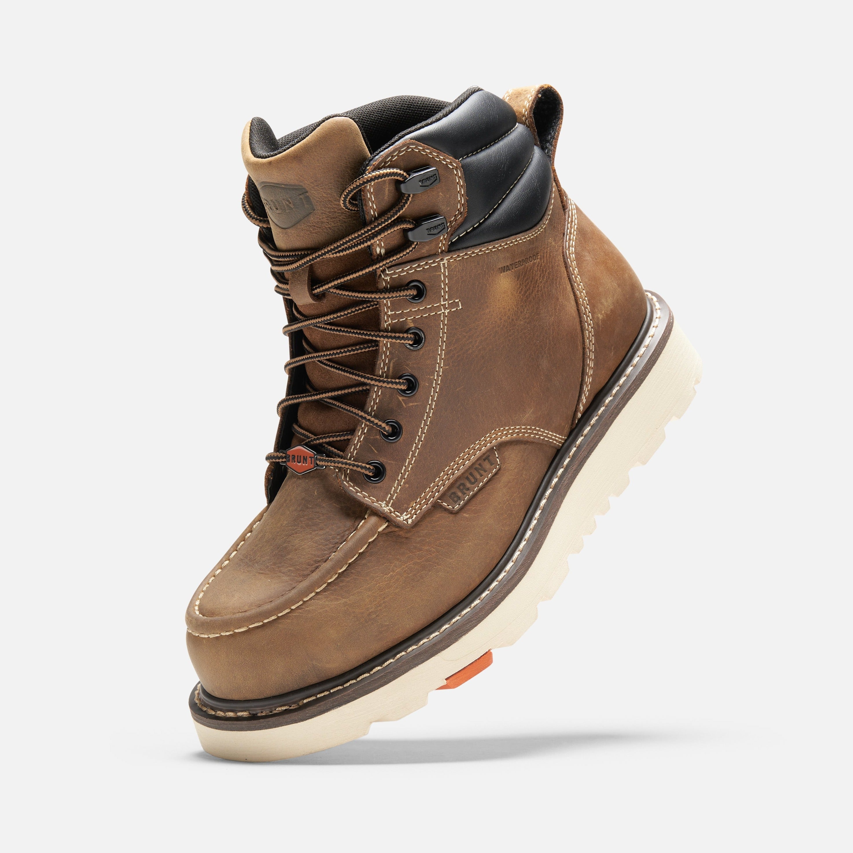 Welted work boots top