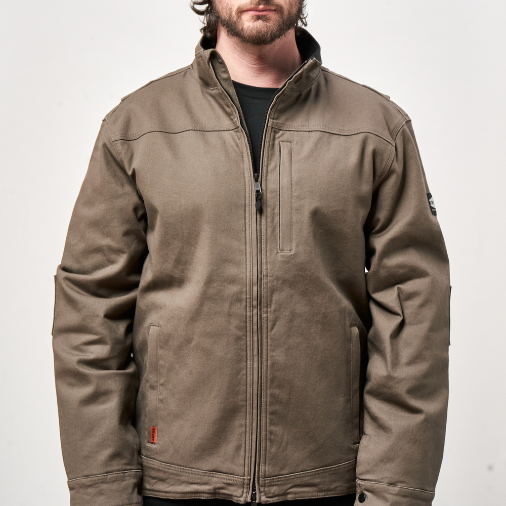 View 1 front of the BRUNT utility scott work jacket in brown * 0