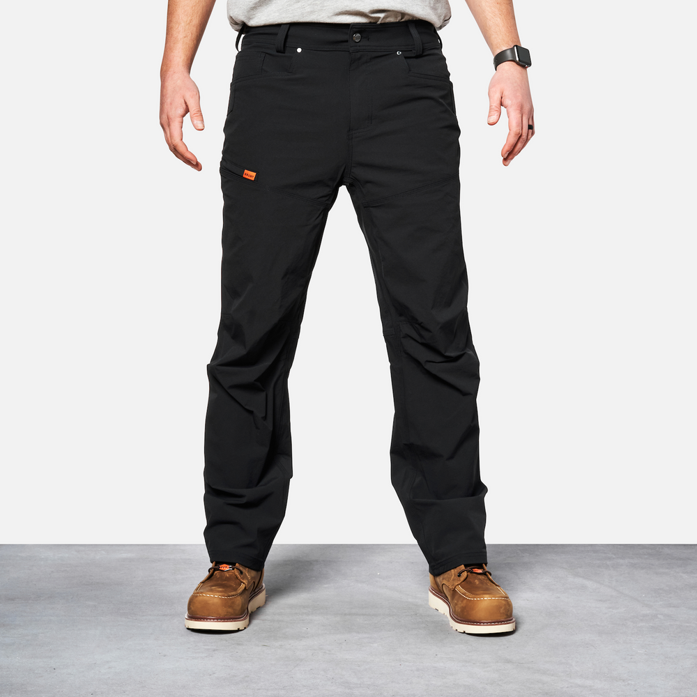 View 1 front of BRUNT water-resistant lightweight breathable costello work pant in black * 0