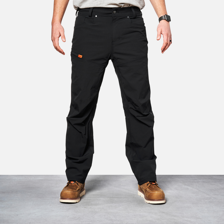 View 1 front of BRUNT water-resistant lightweight breathable costello work pant in black * 0