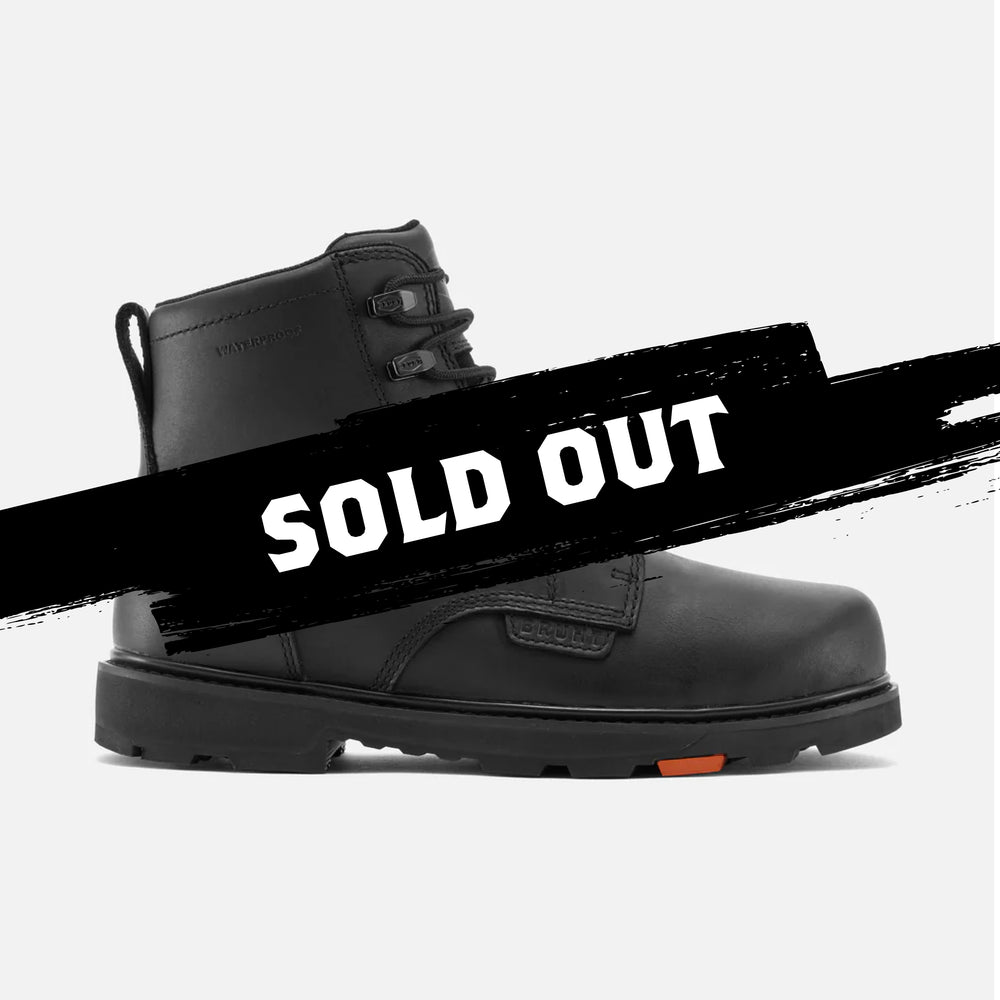 View 1 sold out limited edition BRUNT 6 inch waterproof composite toe sullivan work boot in black * #LIMITED EDITION