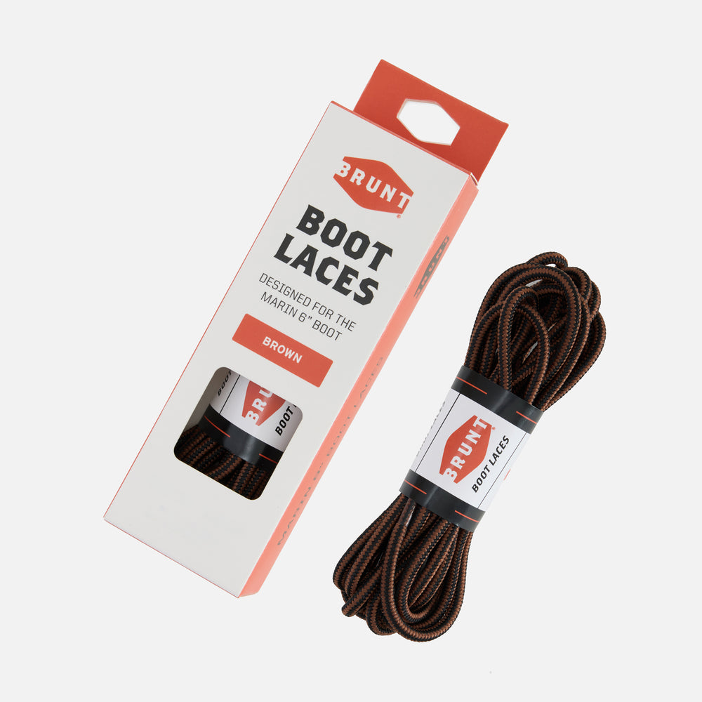 View 1 BRUNT marin 6 inch replacement laces and laces in packaging in brown * 0